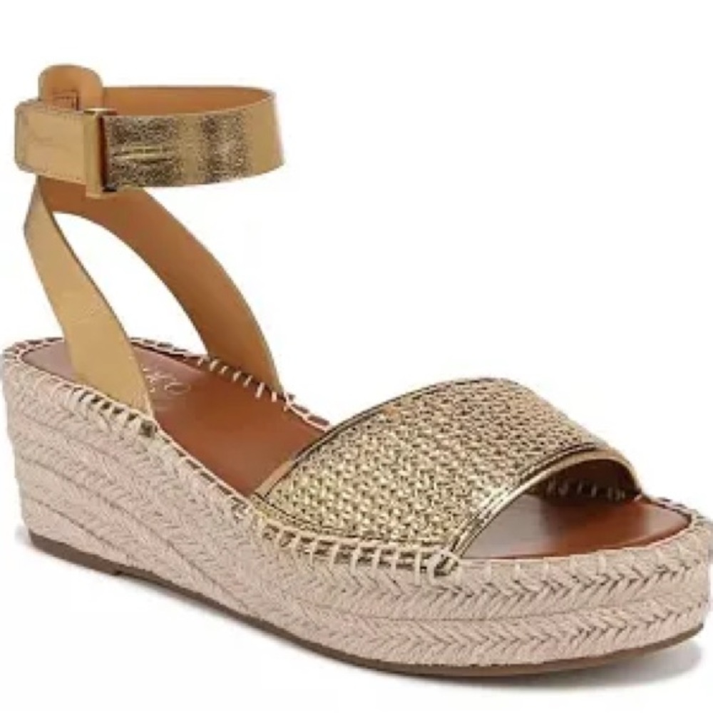 Franco Sarto Gold Elegant Strappy Sandals